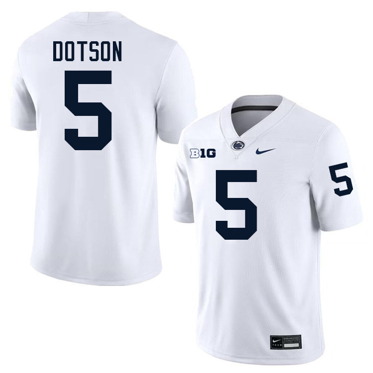 Jahan Dotson Penn State Jersey,PSU Nittany Lions #5 Jahan Dotson Football Uniforms-White